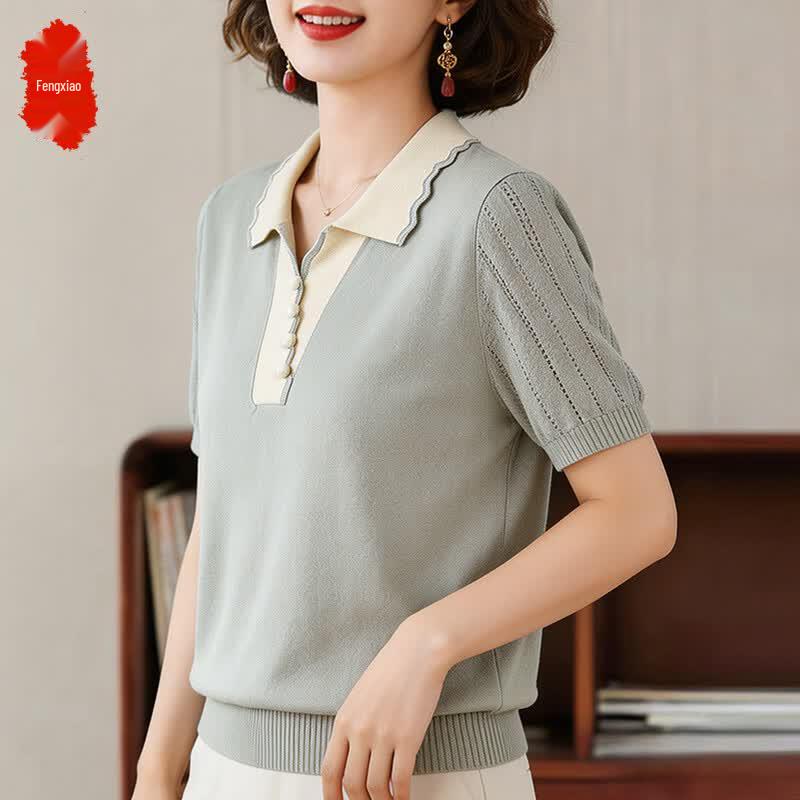 Women s Summer Ice Silk Polo Shirt 3XL
Women s Summer Ice Silk Polo Shirt 3XL