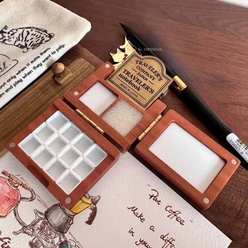 Tri-fold 12color Watercolor Travel Box Creative Pure Handmade Ins-style Wooden Paint Box Outdoor Sketch Painting Ceramic Palette красный
Tri-fold 12color Watercolor Travel Box Creative Pure Handmade Ins-style Wooden Paint Box Outdoor Sketch Painting Ceramic Palette красный