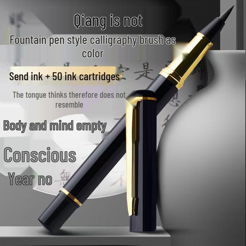 Beginner Calligraphy Brush Set: Refillable Fountain Pen Style, Replacement Ink Cartridges, Wolf Hair Brush for Small Regular Script Practice
Beginner Calligraphy Brush Set: Refillable Fountain Pen Style, Replacement Ink Cartridges, Wolf Hair Brush for Small Regular Script Practice