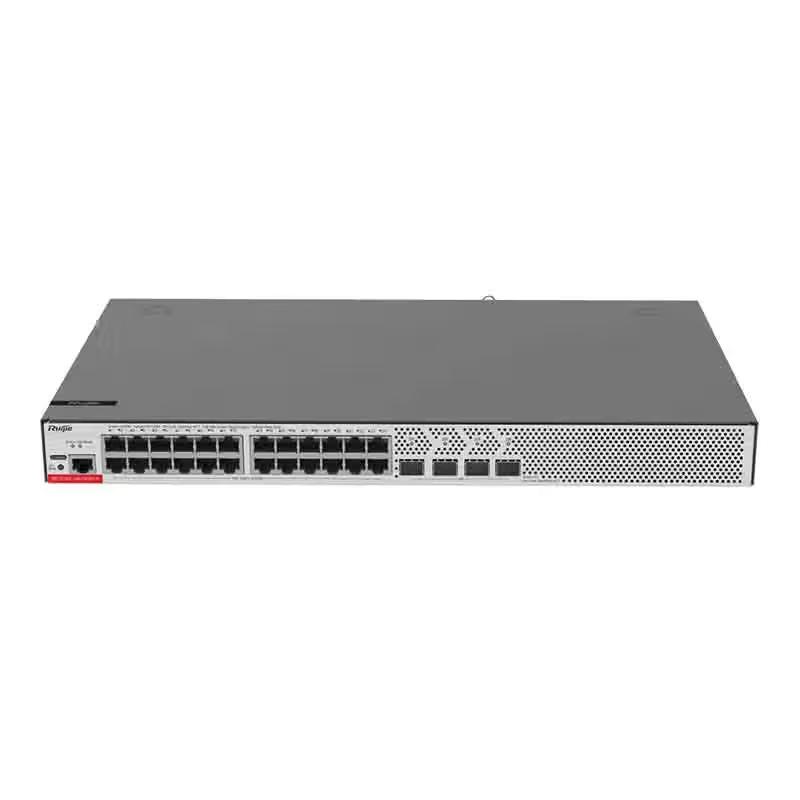 Ruijie RG-S5000-24GT4SFP-P Enterprise 24-Port Gigabit Layer 3 PoE Switch
Ruijie RG-S5000-24GT4SFP-P Enterprise 24-Port Gigabit Layer 3 PoE Switch