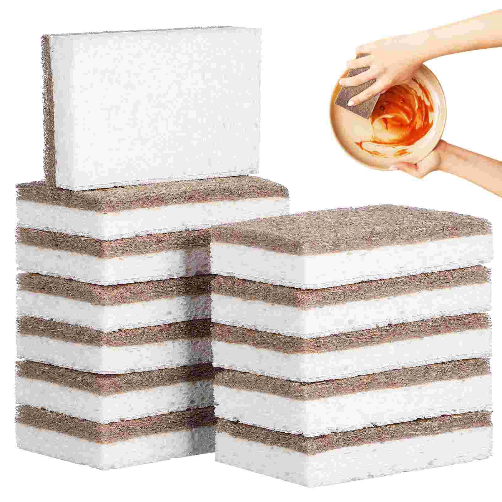 12 Pcs Natural Coconut Fiber Kitchen Sponge Wood Pulp Scrub Sponge Reusable Household Cleaning Sponge Non Scratch Dish Sponge
12 Pcs Natural Coconut Fiber Kitchen Sponge Wood Pulp Scrub Sponge Reusable Household Cleaning Sponge Non Scratch Dish Sponge