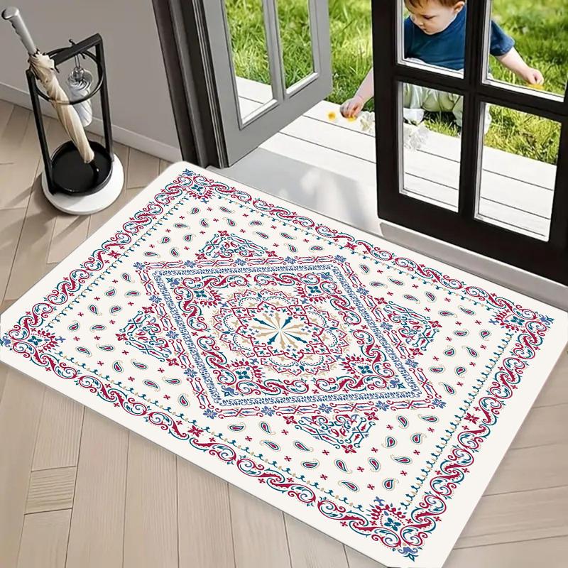 Vintage Persian Medallion Floral Non-Slip Door Mat Washable Indoor Floor Rug for Bohemian Entryway Kitchen Home Decor 40cm x 60cm
Vintage Persian Medallion Floral Non-Slip Door Mat Washable Indoor Floor Rug for Bohemian Entryway Kitchen Home Decor 40cm x 60cm