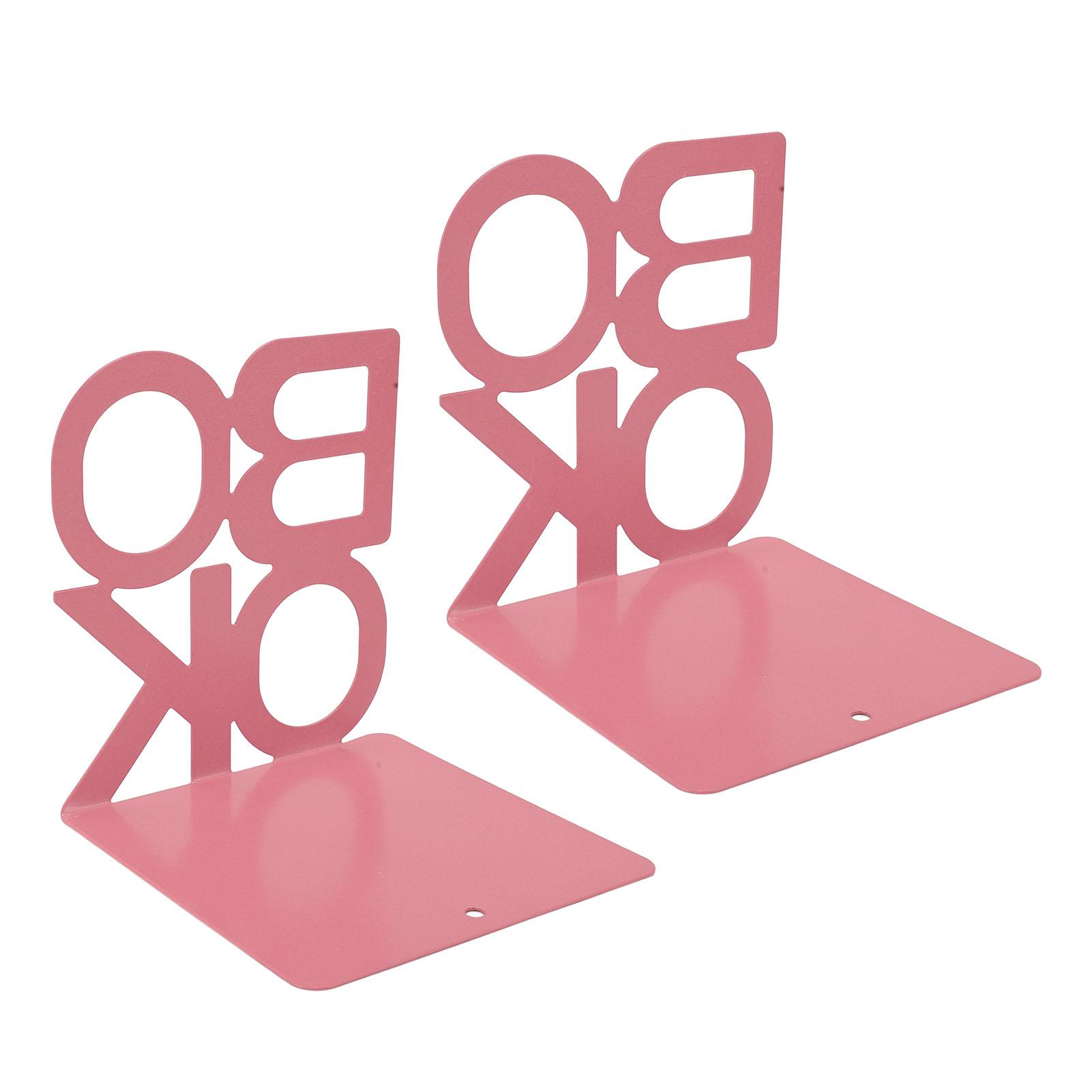 1 Pair Metal Bookend Heavy Duty Non Skid Decorative Book End for Home Study Office School Pink
1 Pair Metal Bookend Heavy Duty Non Skid Decorative Book End for Home Study Office School Pink