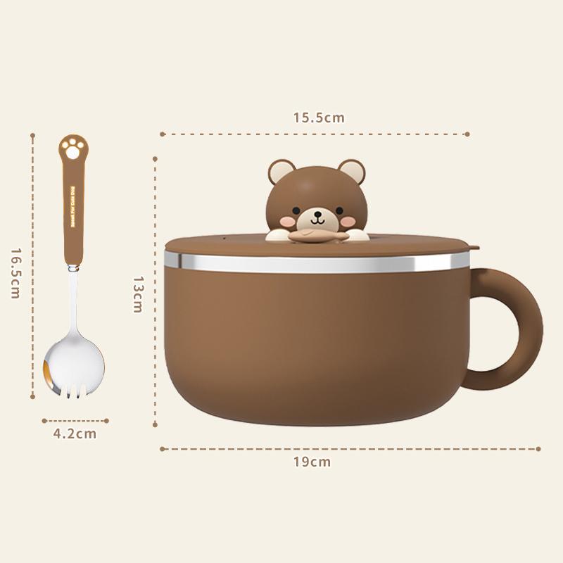 1.2L Animal Ramen Bowl With Lid And Spoon Stainless Steel Instant Noodle Fruit Salad Rice Soup Bowl Lunch Box Kitchen Accessorie 1.2L
1.2L Animal Ramen Bowl With Lid And Spoon Stainless Steel Instant Noodle Fruit Salad Rice Soup Bowl Lunch Box Kitchen Accessorie 1.2L