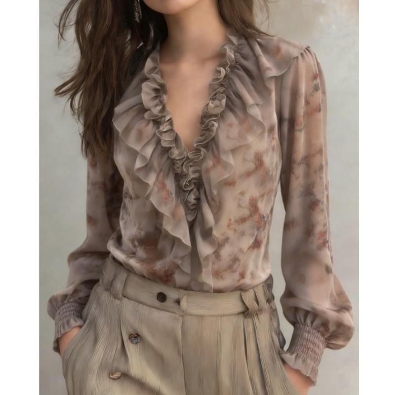 Elegant Vintage Lace Ruffled V-neck Floral Lightweight Shirt XXL
Elegant Vintage Lace Ruffled V-neck Floral Lightweight Shirt XXL