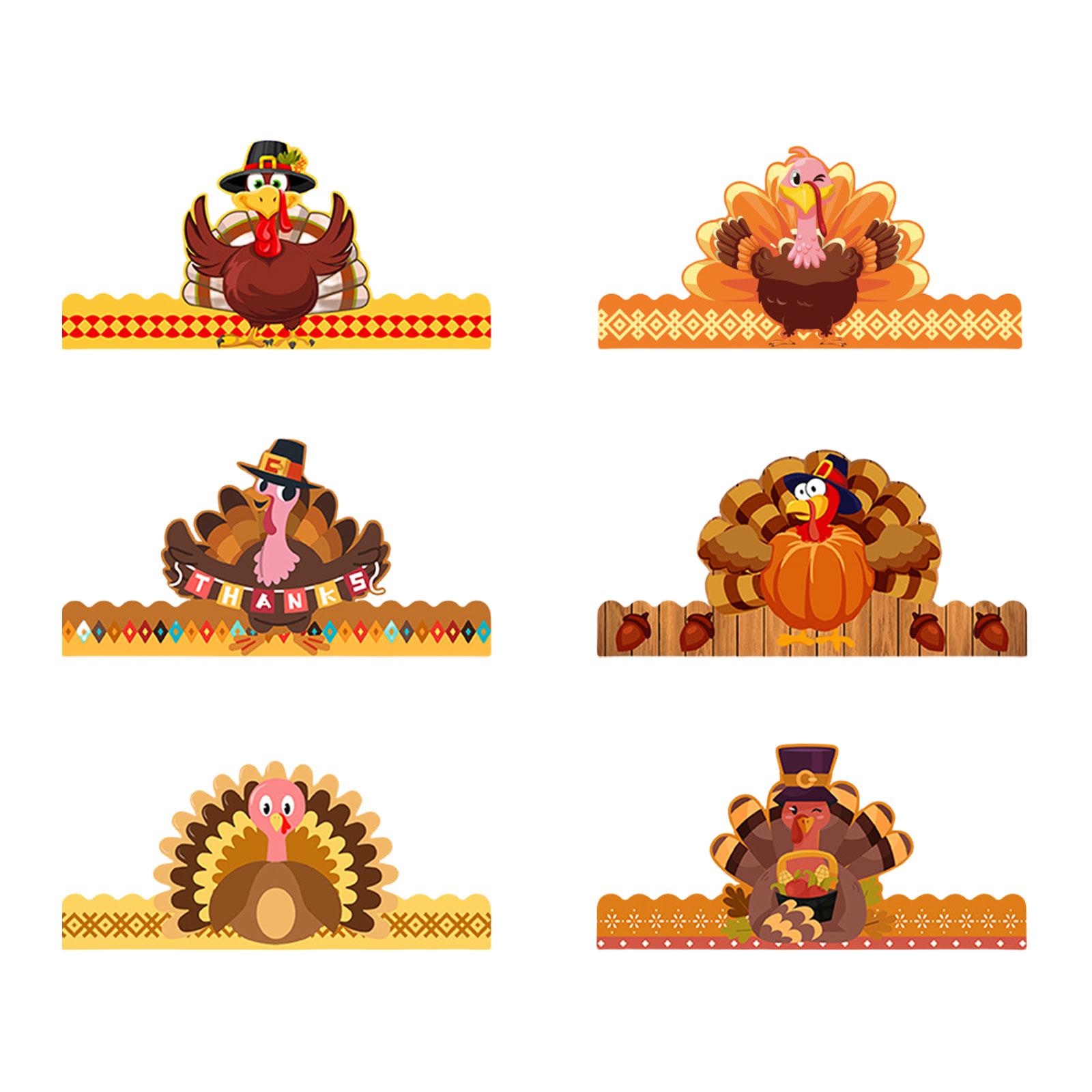 Adjustable Turkey Crown Hat Paper Hat Festival Headwear for Thanksgiving Christmas Party Fun for All Ages 6Pcs/Set A
Adjustable Turkey Crown Hat Paper Hat Festival Headwear for Thanksgiving Christmas Party Fun for All Ages 6Pcs/Set A