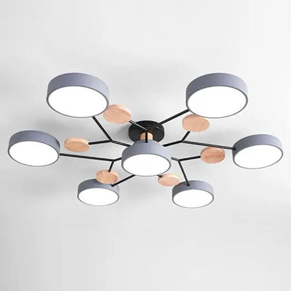 Modern LED Chandelier Lamp for Living Room Bedroom 7 Circles Ceiling Light with Wooden Decor Grey
Modern LED Chandelier Lamp for Living Room Bedroom 7 Circles Ceiling Light with Wooden Decor Grey