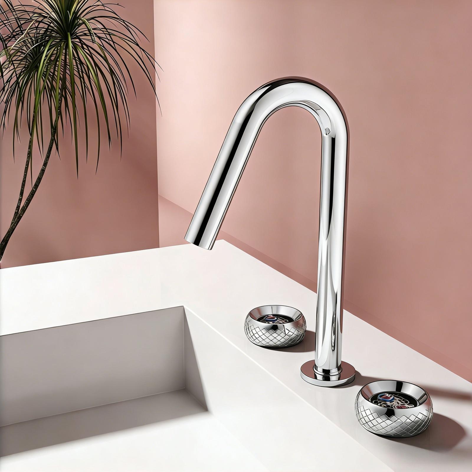 New arrival Bathroom Widespread Sink Faucet Crane Brass Brush Gold Sink Faucet Hot and Cold Water Tap Luxury Sink Mixer
New arrival Bathroom Widespread Sink Faucet Crane Brass Brush Gold Sink Faucet Hot and Cold Water Tap Luxury Sink Mixer