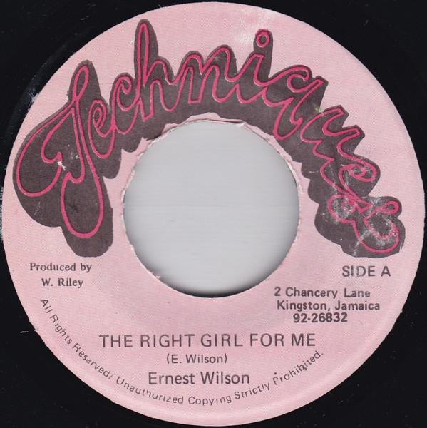 7inch Record ERNEST WILSON Right Girl For Me NONE Techniques Jamaica Reggae Ska Dub Used
7inch Record ERNEST WILSON Right Girl For Me NONE Techniques Jamaica Reggae Ska Dub Used