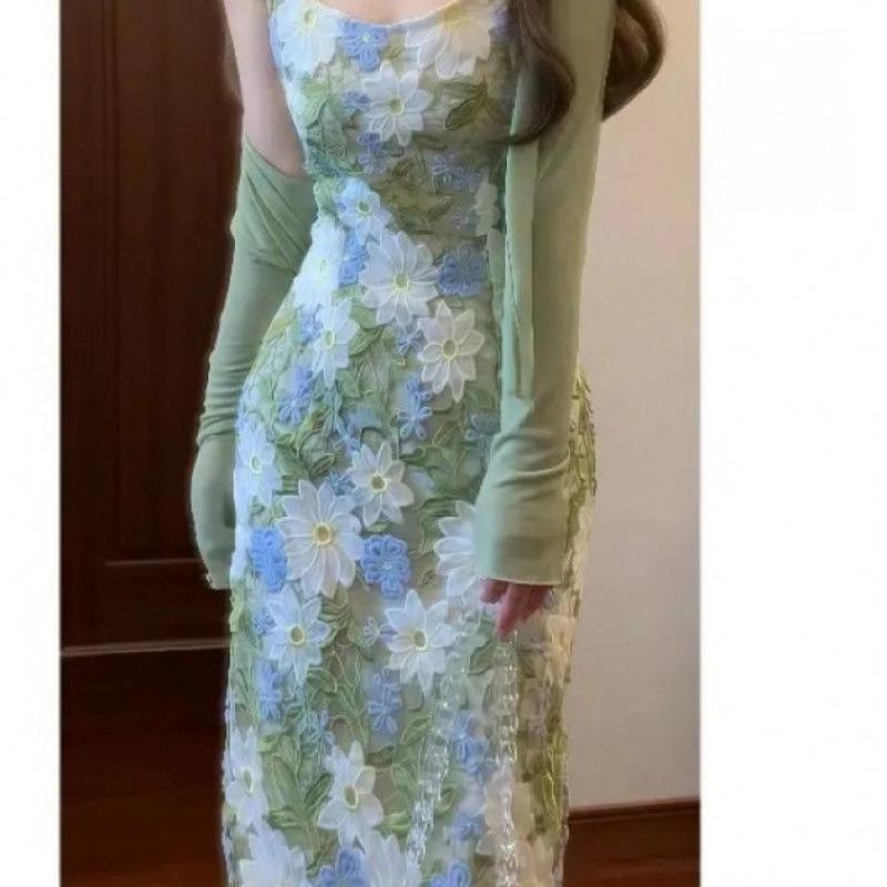 Elegant Daisy Embroidery Lace Dress & Cardigan Set for Spring/Summer M (80-100 jin)
Elegant Daisy Embroidery Lace Dress & Cardigan Set for Spring/Summer M (80-100 jin)