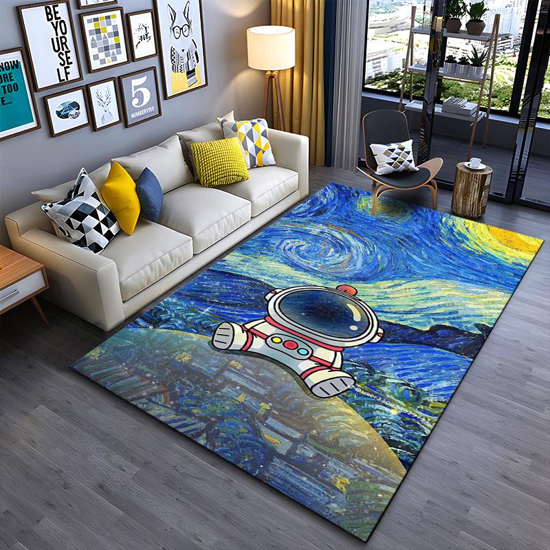 Astronaut Design Carpet with Starry Night Van Gogh Background Suitable for use as an anti-slip for living room bedroom sofas 40x60cm( 15x23in )
Astronaut Design Carpet with Starry Night Van Gogh Background Suitable for use as an anti-slip for living room bedroom sofas 40x60cm( 15x23in )