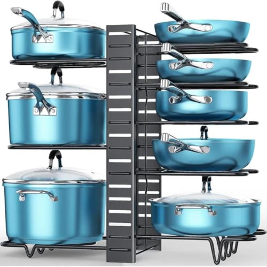 Pots and Pans Organizer for Cabinet 16.61 Height 8 Tier Pot Organizers Rack with 3 DIY Methods Adjustable Pan Organizer under C United States
Pots and Pans Organizer for Cabinet 16.61 Height 8 Tier Pot Organizers Rack with 3 DIY Methods Adjustable Pan Organizer under C United States