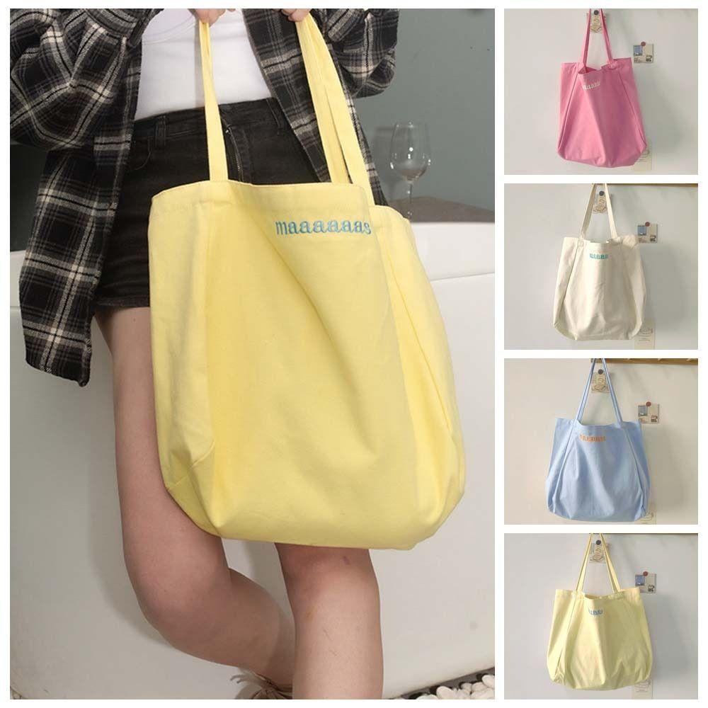 Large Capacity Vacation Tote Bag Letter Embroidery Shoulder Bag Cute Candy Color Canvas Bag Women жёлтый
Large Capacity Vacation Tote Bag Letter Embroidery Shoulder Bag Cute Candy Color Canvas Bag Women жёлтый