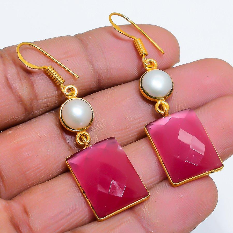 Pink Monalisa Gemstone Handmade 925 Sterling Silver Jewelry Earring 1.97 GK-4874
Pink Monalisa Gemstone Handmade 925 Sterling Silver Jewelry Earring 1.97 GK-4874