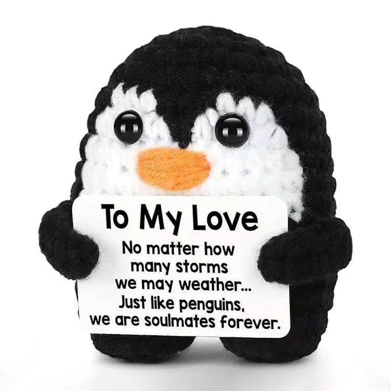 Handmade Knitting Coffee Dolls Funny Crochet Emotional Support Penguin Ornament With Card Christmas Gifts Home Desktop Decor
Handmade Knitting Coffee Dolls Funny Crochet Emotional Support Penguin Ornament With Card Christmas Gifts Home Desktop Decor