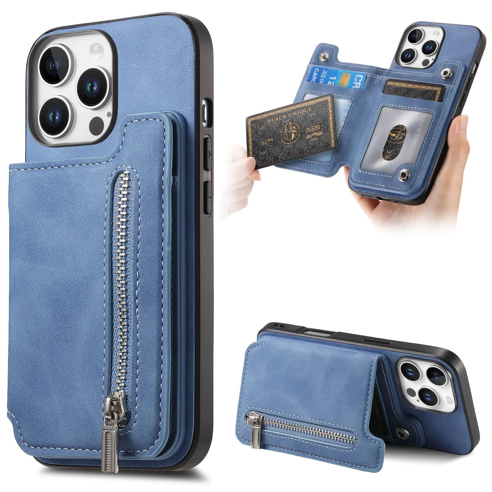 For iPhone 16 Pro Max Case Magnetic Detachable Zipper Card Holder Leather+TPU Phone Cover Blue
For iPhone 16 Pro Max Case Magnetic Detachable Zipper Card Holder Leather+TPU Phone Cover Blue