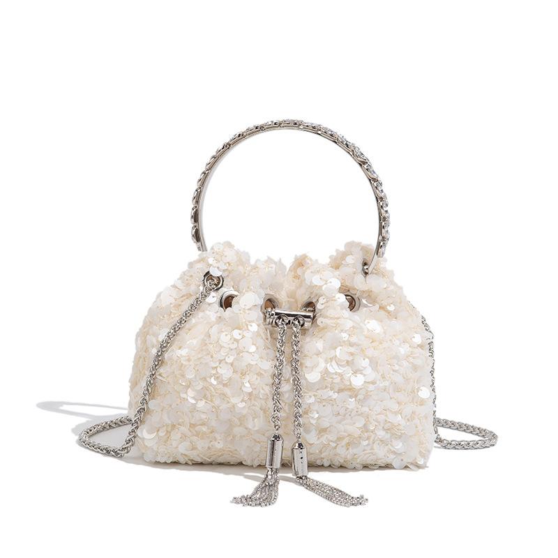 Handle Rhinestes Evening Bag Chains Sequins Purses and handbag Designer Shoulder Bag Shiny Crystal Bucket Bag Clutch Purse Sac 17x11x15cm білий
Handle Rhinestes Evening Bag Chains Sequins Purses and handbag Designer Shoulder Bag Shiny Crystal Bucket Bag Clutch Purse Sac 17x11x15cm білий