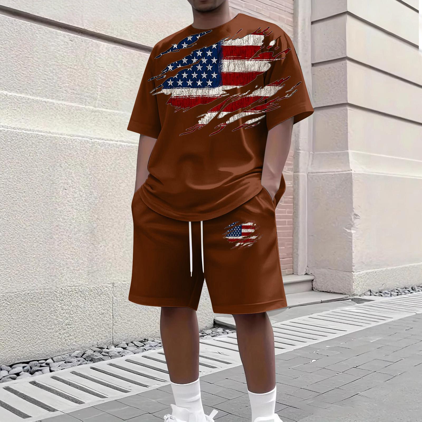 Men s Casual Short Sleeve T Shirt and Shorts Set Crew Neck Top and Drawstring Waist Bottoms Lightweight Comfortable Summer Outfit L коричневый
Men s Casual Short Sleeve T Shirt and Shorts Set Crew Neck Top and Drawstring Waist Bottoms Lightweight Comfortable Summer Outfit L коричневый