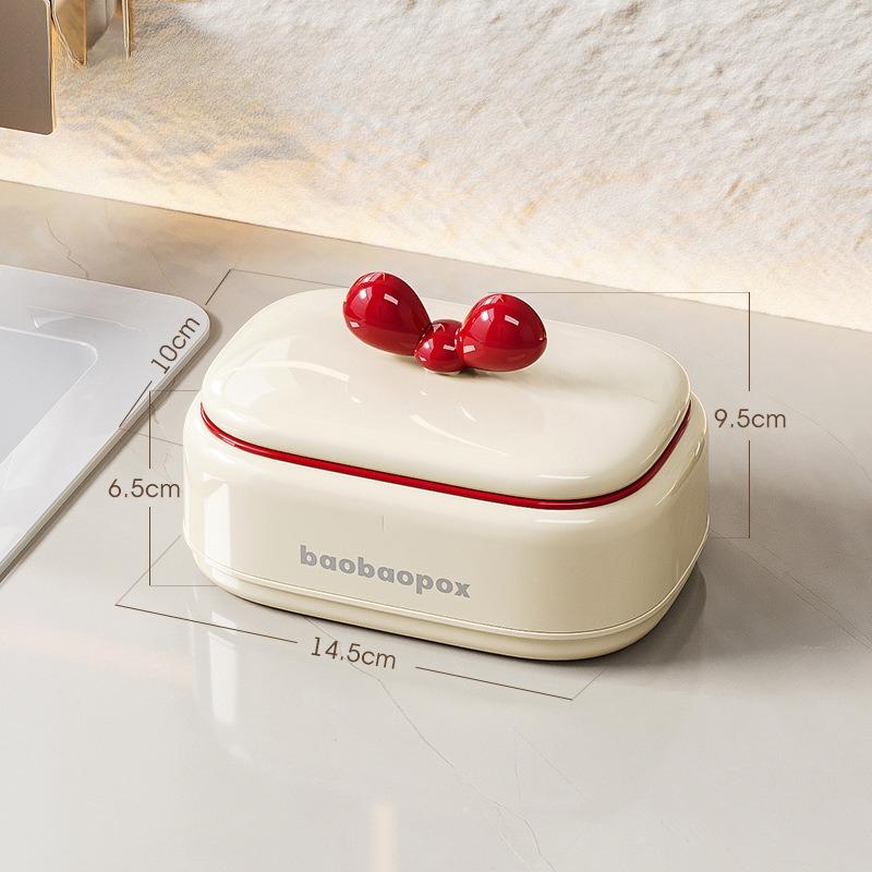 Red Bow Cream Soap Box Bathroom Creative Drain Soap Box Home Ornament Soap Storage Rack
Red Bow Cream Soap Box Bathroom Creative Drain Soap Box Home Ornament Soap Storage Rack