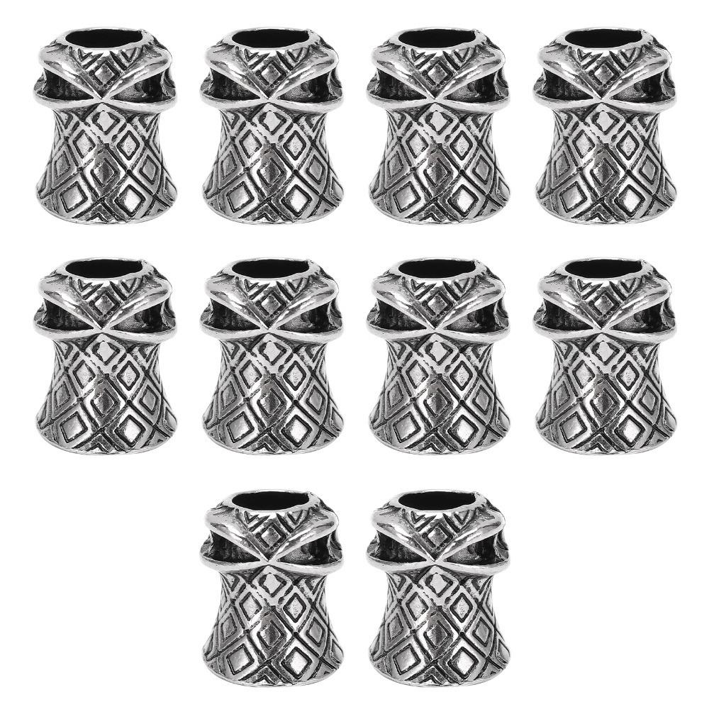10Pcs Zinc Alloy Anti Lost Lanyard Bead Silver Paracord Bead Durable Umbrella Lanyard Bead for Keys
10Pcs Zinc Alloy Anti Lost Lanyard Bead Silver Paracord Bead Durable Umbrella Lanyard Bead for Keys