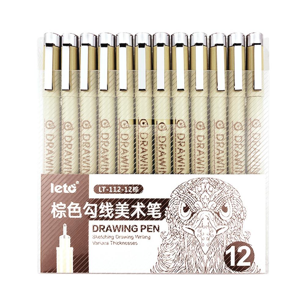 Kit 12pcs Brown Color Fineliner Markers For Animation Drawing, Waterproof Brown Fine Tip Pen
Kit 12pcs Brown Color Fineliner Markers For Animation Drawing, Waterproof Brown Fine Tip Pen