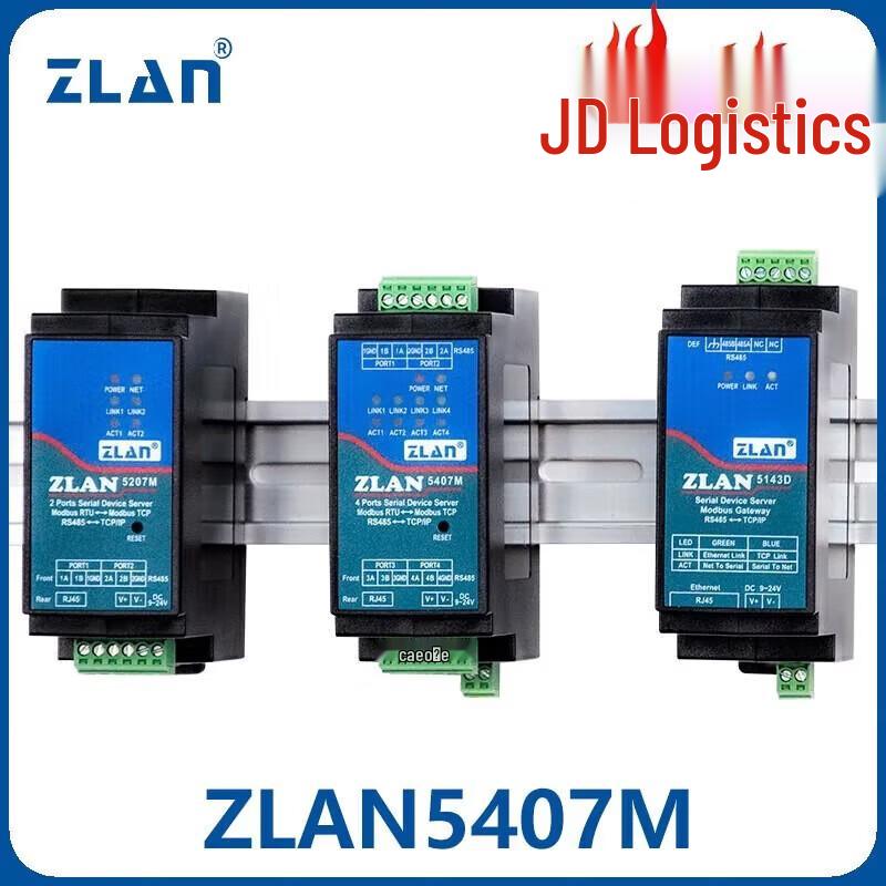 ZLAN Industrial 4-Port RS485 to Ethernet Serial Server
ZLAN Industrial 4-Port RS485 to Ethernet Serial Server
