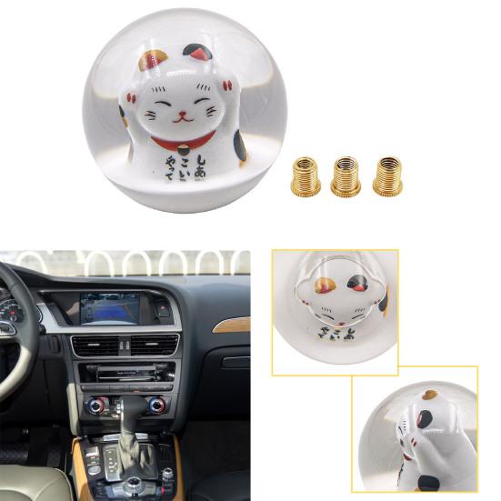 Lucky Cat круглая симпатичная ручка переключения передач, акриловая ручка переключения передач для автомобиля
Lucky Cat круглая симпатичная ручка переключения передач, акриловая ручка переключения передач для автомобиля