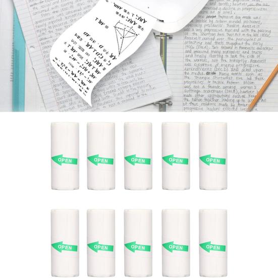 10 Rolls 57x25mm Self-adhesive Thermal Paper Multipurpose Compact Ink-free Portable Thermal Printer C
10 Rolls 57x25mm Self-adhesive Thermal Paper Multipurpose Compact Ink-free Portable Thermal Printer C