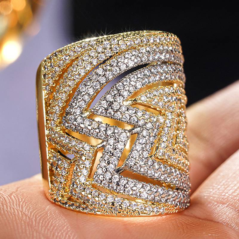 Huitan Luxury Two Tone Women Ring Full Sparkling Cubic Zirconia Wedding Anniversary Trendy Lady Accessories Chic Zircon Gift 6
Huitan Luxury Two Tone Women Ring Full Sparkling Cubic Zirconia Wedding Anniversary Trendy Lady Accessories Chic Zircon Gift 6