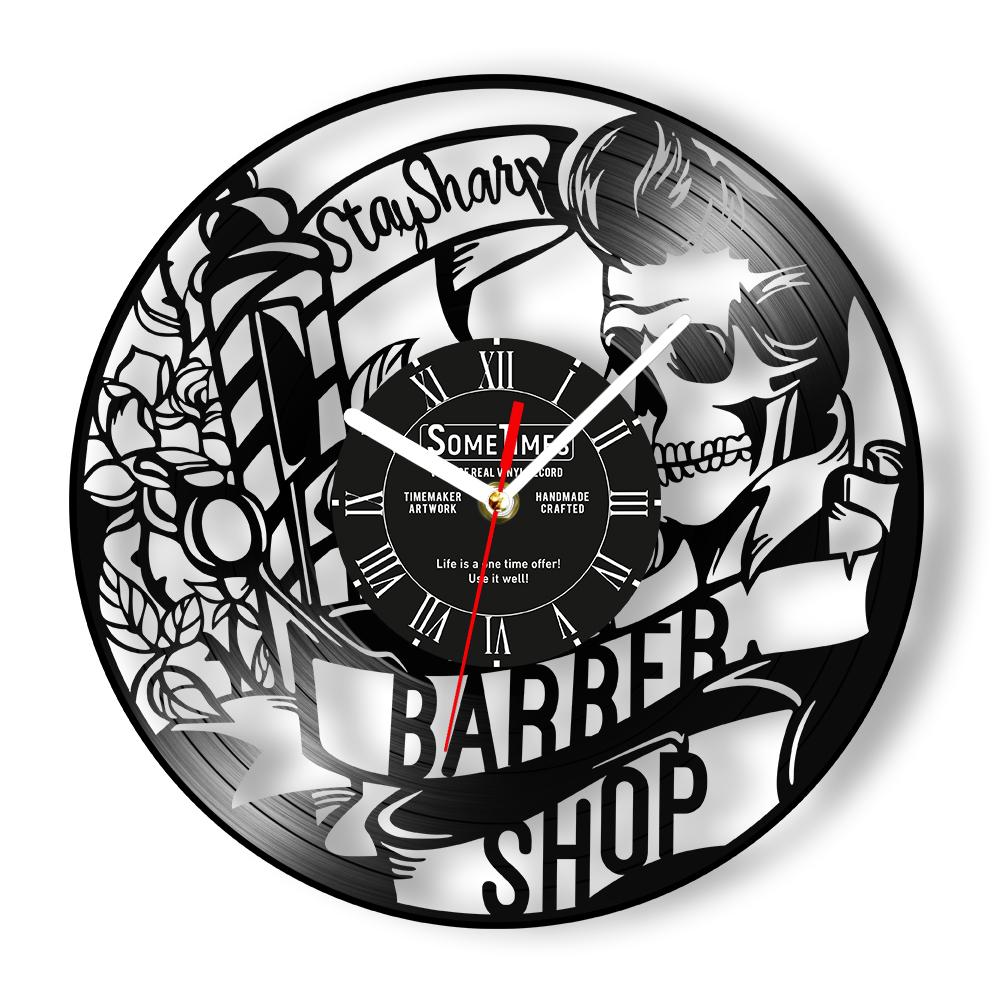 Retro Design Skull Barber Custom Vinyl Record Wall Clock for Salon Barbershop Decor Hairdresser Personalized Name Wall Clock
Retro Design Skull Barber Custom Vinyl Record Wall Clock for Salon Barbershop Decor Hairdresser Personalized Name Wall Clock