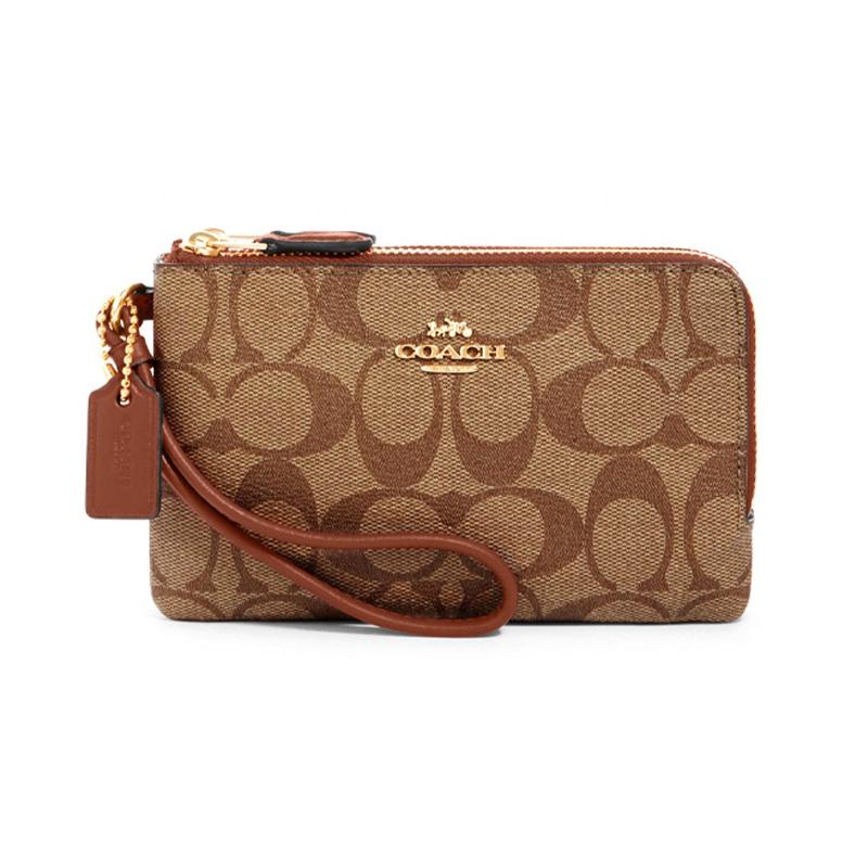 COACH Corner Zip double layer presbyopic double zipper coated canvas with leather coin purse mahjong bag clutch regular women s brown коричневий
COACH Corner Zip double layer presbyopic double zipper coated canvas with leather coin purse mahjong bag clutch regular women s brown коричневий