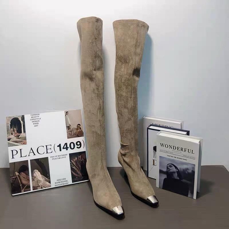 French High Heel Over The Knee Boots Women s Fall/Winter 2026 New Metal Square Toe Slim Heel Suede Long Thin Boots 39
French High Heel Over The Knee Boots Women s Fall/Winter 2026 New Metal Square Toe Slim Heel Suede Long Thin Boots 39