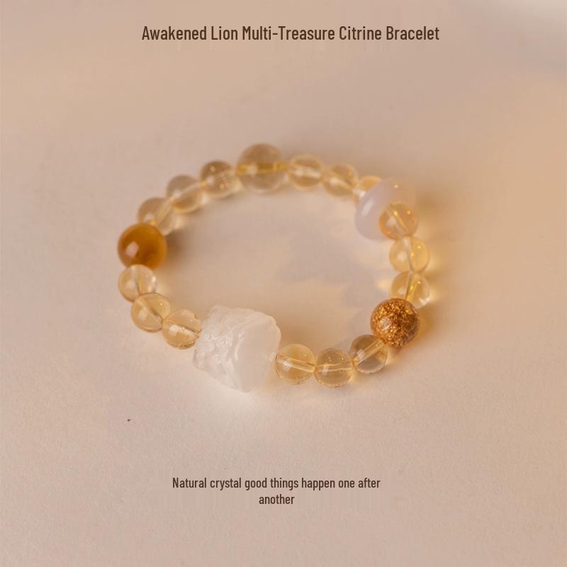 Women s Citrine Pixiu Bracelet with Yellow Rutilated Quartz Beads - Light Luxury Lion Dance Design, Lucky Stone Gift.
Women s Citrine Pixiu Bracelet with Yellow Rutilated Quartz Beads - Light Luxury Lion Dance Design, Lucky Stone Gift.