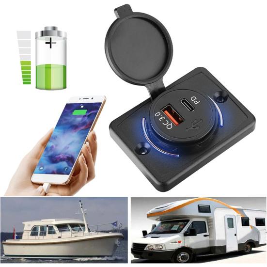 48W Car Charger with Dual PD Ports Wall Mount USB Charging Station for Phones Tablets Universal 12V-24V Fast Charging Car Adapter for Boat SUV ATV RV білий
48W Car Charger with Dual PD Ports Wall Mount USB Charging Station for Phones Tablets Universal 12V-24V Fast Charging Car Adapter for Boat SUV ATV RV білий