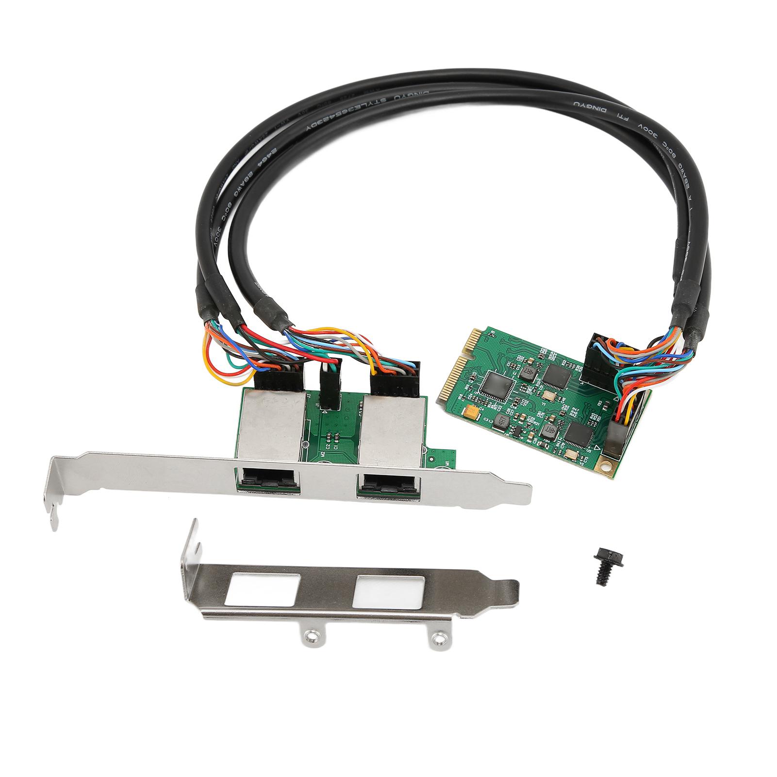 Міні PCIE Gigabit Ethernet Карта 10 100 1000 Мбіт/с Без драйверів Інтерфейс RJ45 2 порти Чіп RTL8111H
Міні PCIE Gigabit Ethernet Карта 10 100 1000 Мбіт/с Без драйверів Інтерфейс RJ45 2 порти Чіп RTL8111H