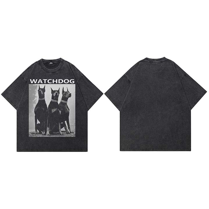 Hip Hop Vintage Washed Black TShirt Streetwear Animal Graphic T Shirt Three Doberman Dog Tshirt Cotton Men Tops Tee Unisex M
Hip Hop Vintage Washed Black TShirt Streetwear Animal Graphic T Shirt Three Doberman Dog Tshirt Cotton Men Tops Tee Unisex M