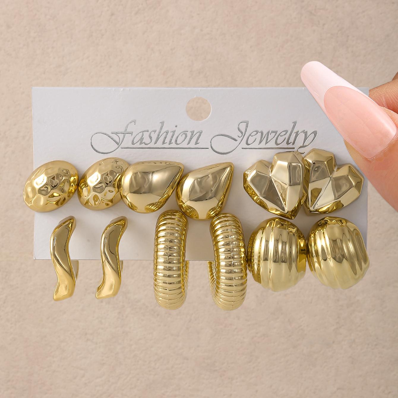 Набор геометрических серег-колец C-образной формы Элегантные серьги-пусеты в форме сердца и капли Женские повседневные для свиданий и вечеринок Циркон Подарки золотистый
Набор геометрических серег-колец C-образной формы Элегантные серьги-пусеты в форме сердца и капли Женские повседневные для свиданий и вечеринок Циркон Подарки золотистый