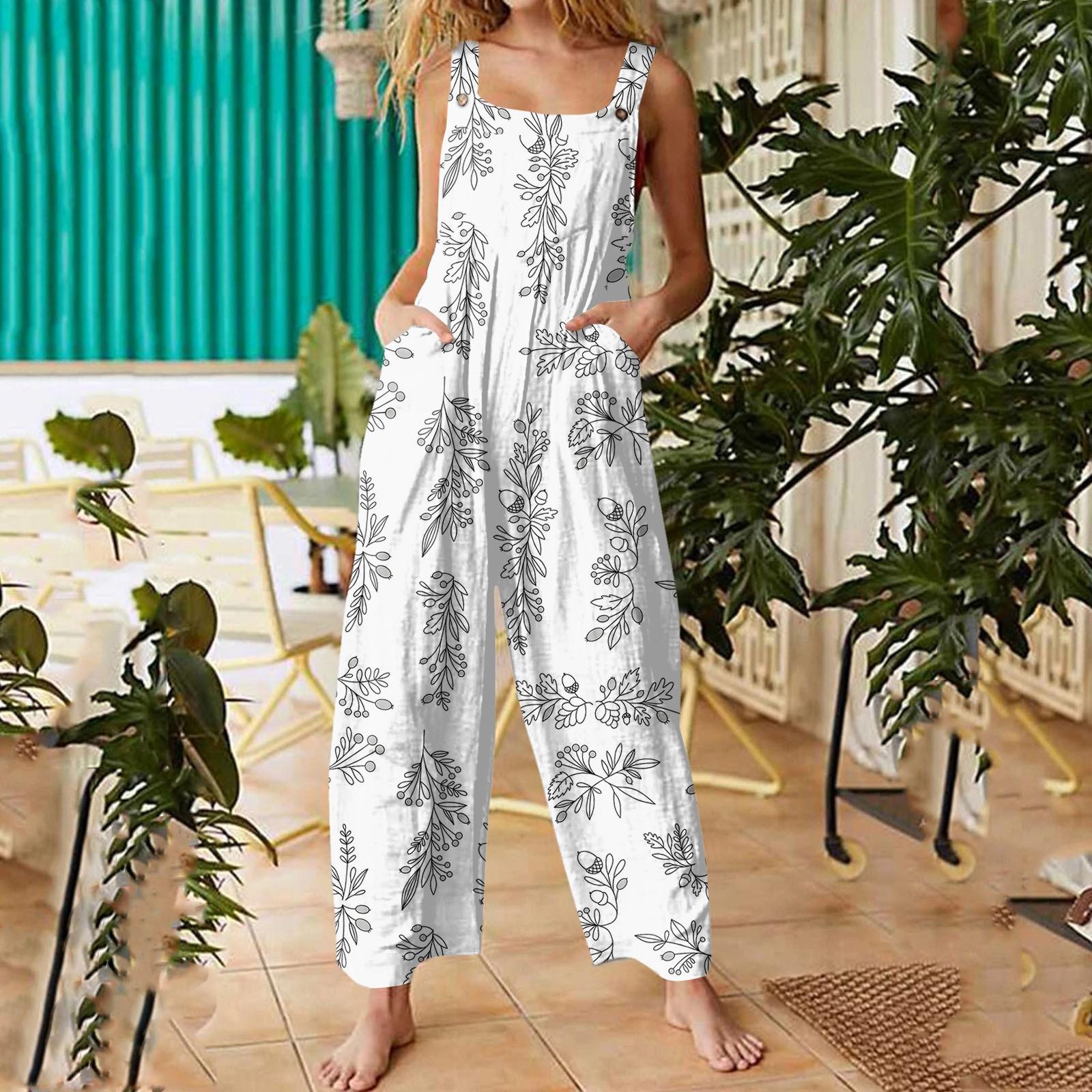 Women DIY Hand Painted Rompers Jumpsuit Loose Fit Romper Pant with Pockets Overalls for Women Can Play With And Wear XL срібний
Women DIY Hand Painted Rompers Jumpsuit Loose Fit Romper Pant with Pockets Overalls for Women Can Play With And Wear XL срібний