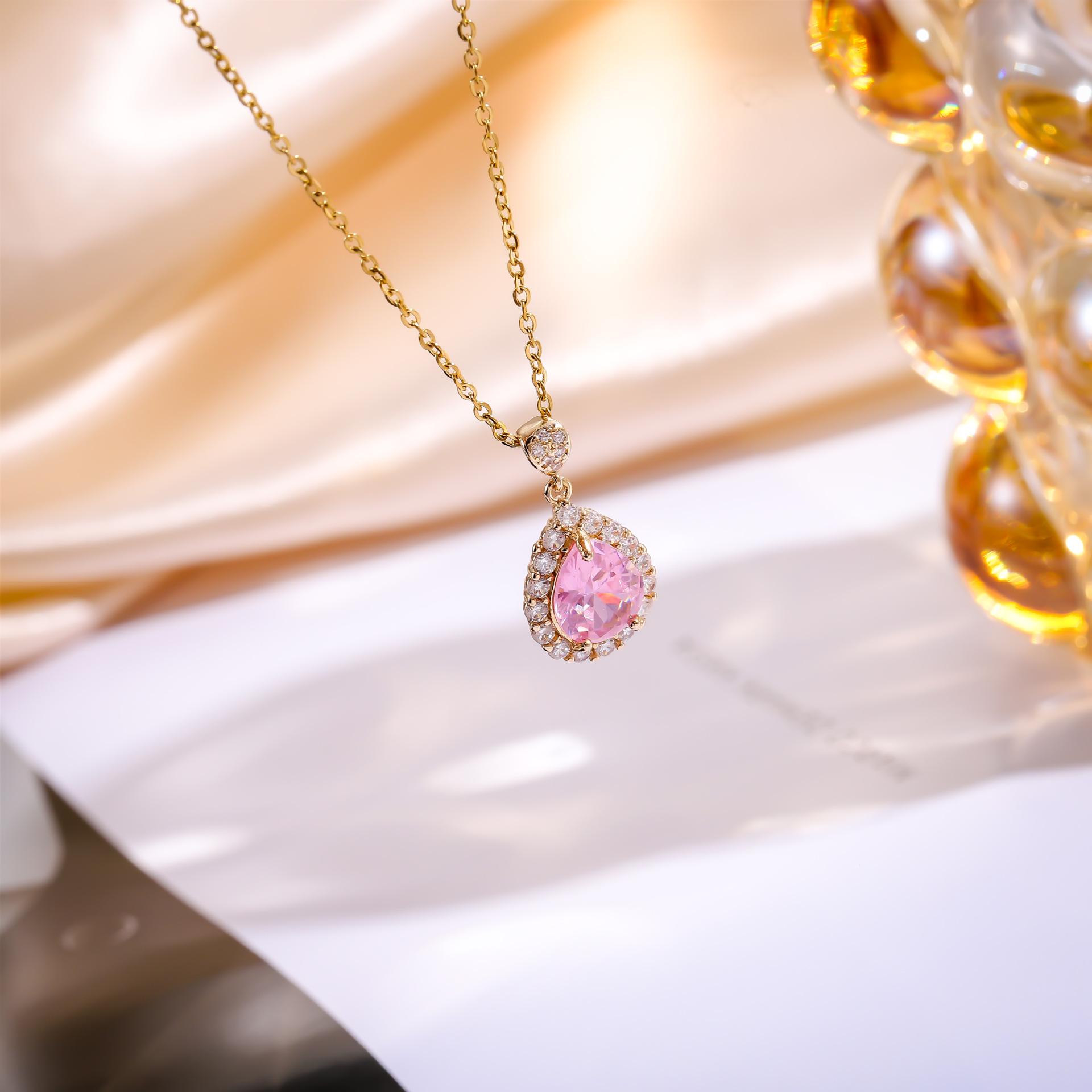 Colorful Zircon Water Drop Pendant Necklaces for Women Girls Stainless Steel Chain Simple Trendy Jewelry Accessories Gifts
Colorful Zircon Water Drop Pendant Necklaces for Women Girls Stainless Steel Chain Simple Trendy Jewelry Accessories Gifts