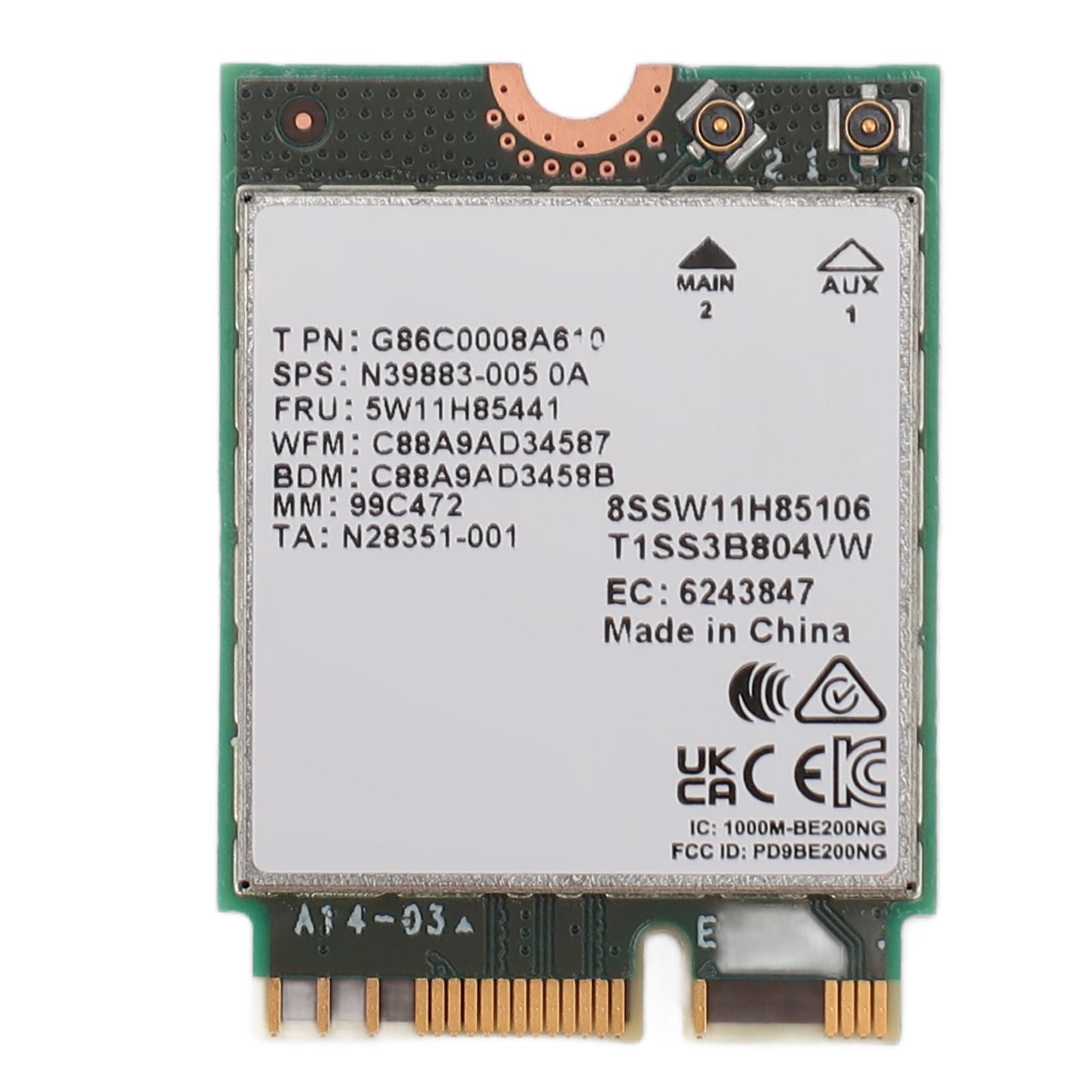 WiFi 7 Network Card for Intel BE200 NGW Bluetooth 5.4 8774Mbps M.2 NGFF Network Support for Windows
WiFi 7 Network Card for Intel BE200 NGW Bluetooth 5.4 8774Mbps M.2 NGFF Network Support for Windows