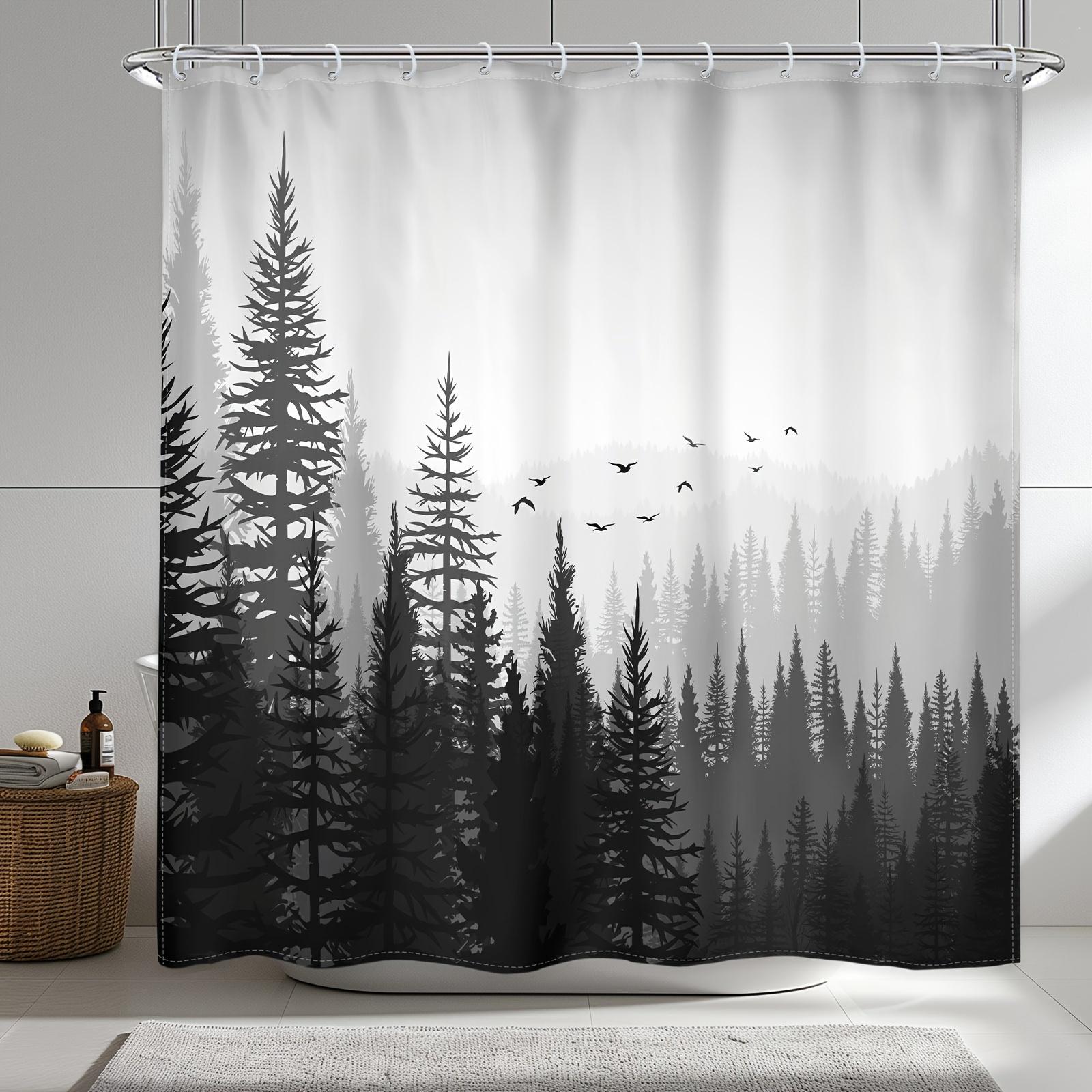 Featuring Pine Trees, Foggy Landscape, Flying Birds, Distant Mountains, And Tranquil Streams For Serene Bathroom Decor W60H190(CM)-1 Pcs
Featuring Pine Trees, Foggy Landscape, Flying Birds, Distant Mountains, And Tranquil Streams For Serene Bathroom Decor W60H190(CM)-1 Pcs