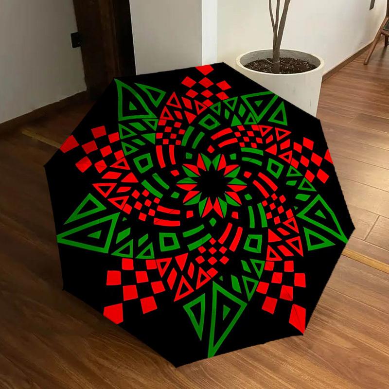 1pc Red Green Mandala Pattern Automatic Open/Close Umbrella, Halloween & Gifts - Ideal for Daily, Formal, Party Use, Durable Canopy yy251011014
1pc Red Green Mandala Pattern Automatic Open/Close Umbrella, Halloween & Gifts - Ideal for Daily, Formal, Party Use, Durable Canopy yy251011014