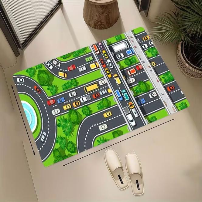 Cartoon City Road Pattern Mats Are Kitchen Bedroom Entrances Living Rooms Living Room Mats Anti Slip Retro Home Decorations 40cm x 60cm
Cartoon City Road Pattern Mats Are Kitchen Bedroom Entrances Living Rooms Living Room Mats Anti Slip Retro Home Decorations 40cm x 60cm