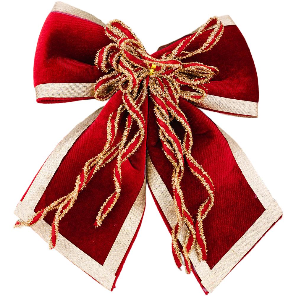 Large Red Velvet Christmas Bow with Flocked Edge for Holiday Home Decoration Suitable for Rustic and European Styles вина червоного кольору
Large Red Velvet Christmas Bow with Flocked Edge for Holiday Home Decoration Suitable for Rustic and European Styles вина червоного кольору