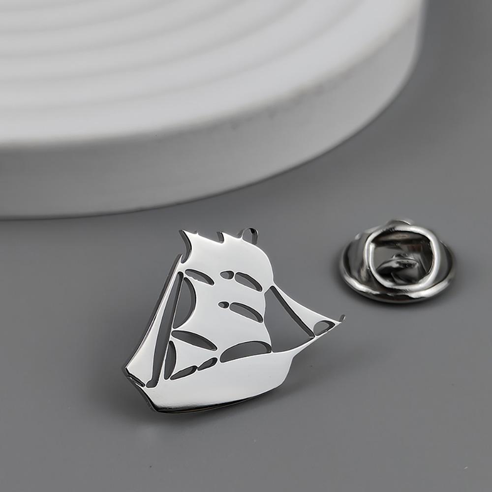 Vintage sailboat shape stainless steel brooch, nautical series badge, classic fashion jewelry gift. серебряный
Vintage sailboat shape stainless steel brooch, nautical series badge, classic fashion jewelry gift. серебряный