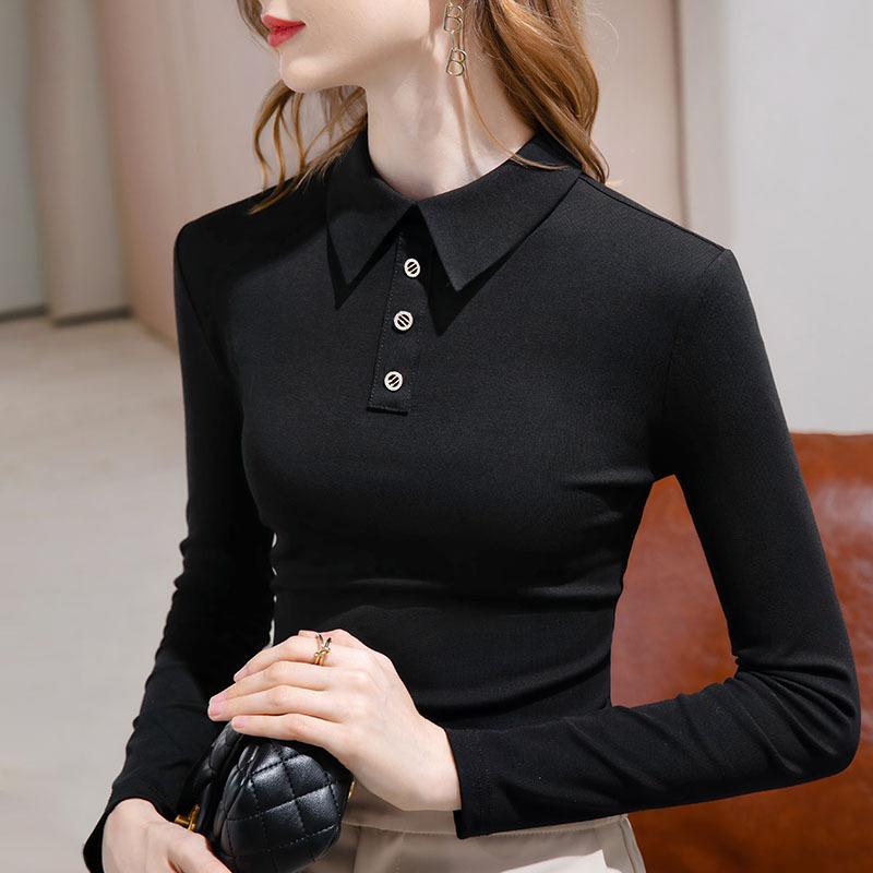 POLO воротник базовая рубашка для женщин новая женская однотонная пуговица с длинным рукавом футболка дизайн интерьера топ XL
POLO воротник базовая рубашка для женщин новая женская однотонная пуговица с длинным рукавом футболка дизайн интерьера топ XL
