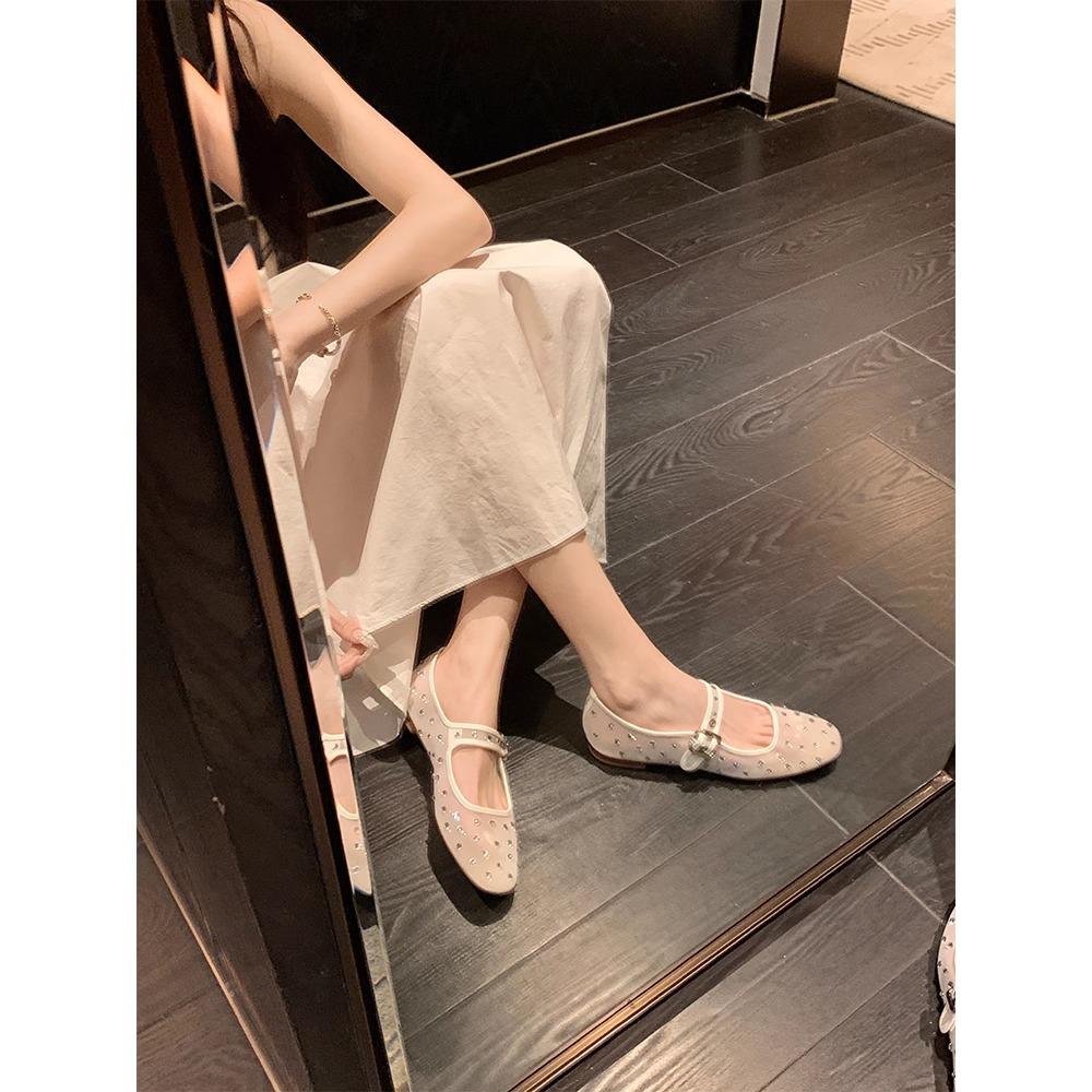 Sheepskin version~ Rhinestone mesh breathable leather soft-soled flat-soled Mary Jane shoes women s ballet shoes 40 білий
Sheepskin version~ Rhinestone mesh breathable leather soft-soled flat-soled Mary Jane shoes women s ballet shoes 40 білий
