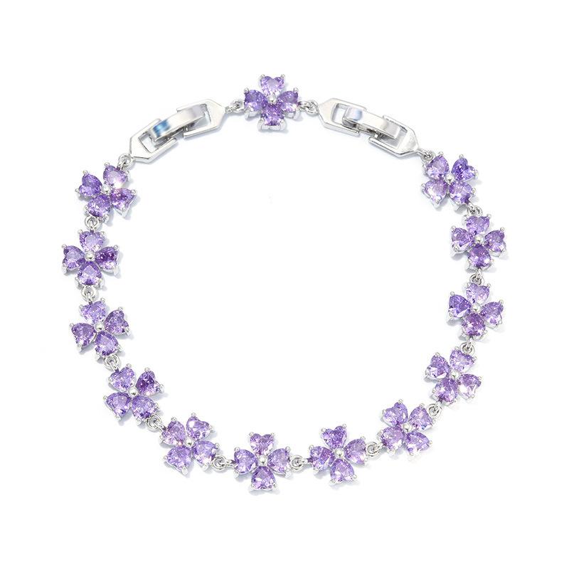 Трендові Ювелірні Вироби Чотирилисник Розкішний Інкрустований Цирконом Браслет з Білого Золота Free extension buckle
Трендові Ювелірні Вироби Чотирилисник Розкішний Інкрустований Цирконом Браслет з Білого Золота Free extension buckle