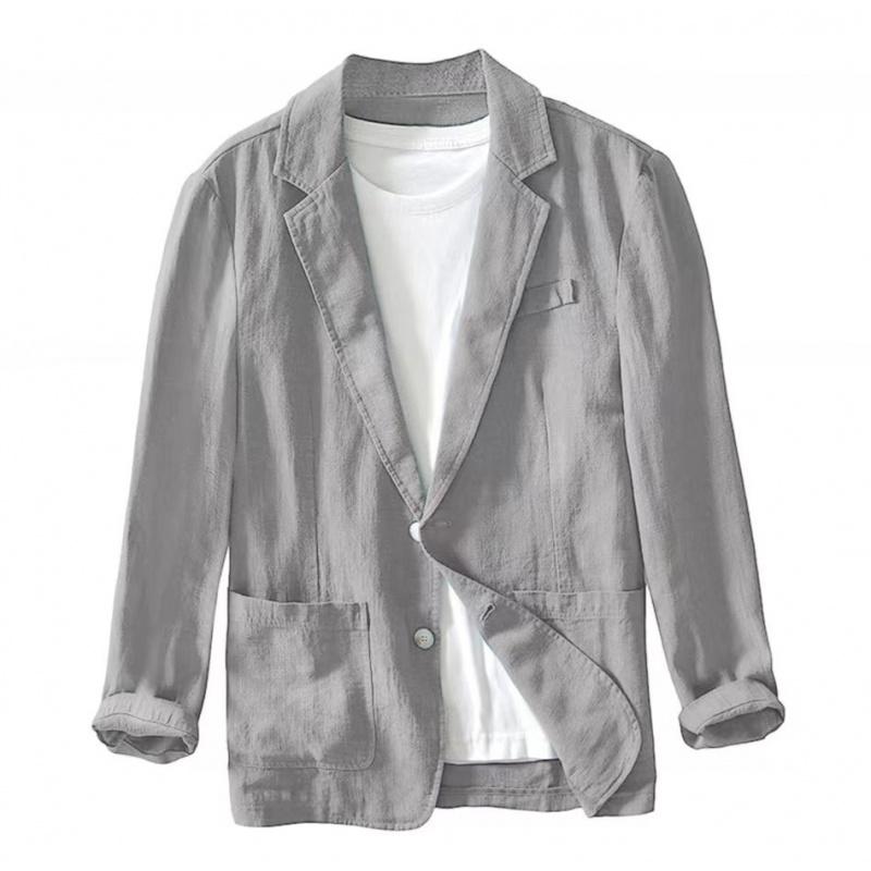 European And American Men S Suits Business Casual Loose-Fitting Stylish Solid Color Single-Layer Cotton-Linen Tops Jackets Versatile Men S Clothing 3XL сірий колір
European And American Men S Suits Business Casual Loose-Fitting Stylish Solid Color Single-Layer Cotton-Linen Tops Jackets Versatile Men S Clothing 3XL сірий колір