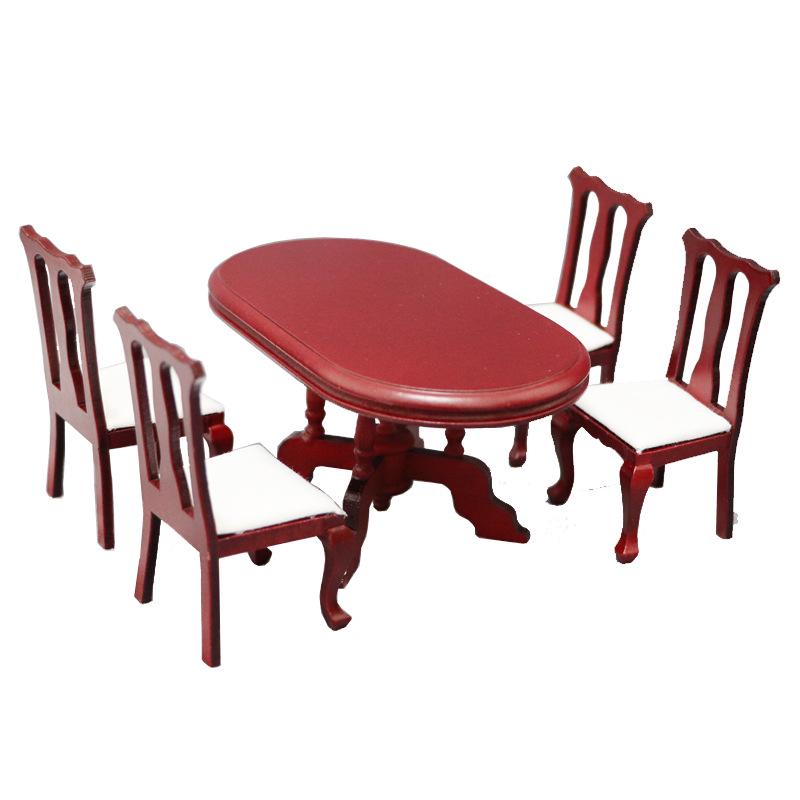 1:12 Dollhouse Miniature European Retro Rosewood Table and Chairs Set
1:12 Dollhouse Miniature European Retro Rosewood Table and Chairs Set